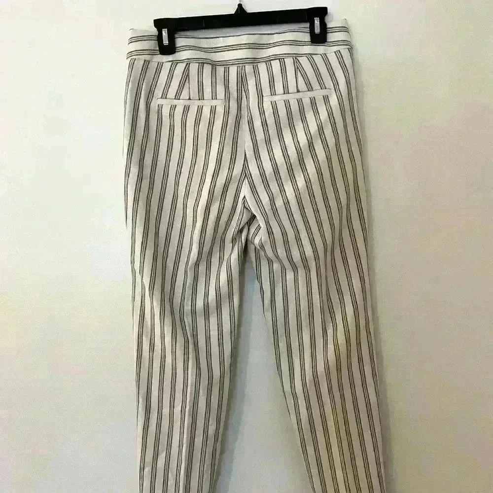 LOFT Blue and Off White Trouser Pants, Size 4 - Picture 5 of 6